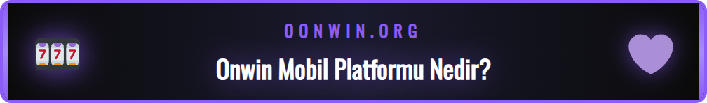 Onwin Mobil platformunun akıllı telefon üzerindeki kullanıcı dostu arayüzü.