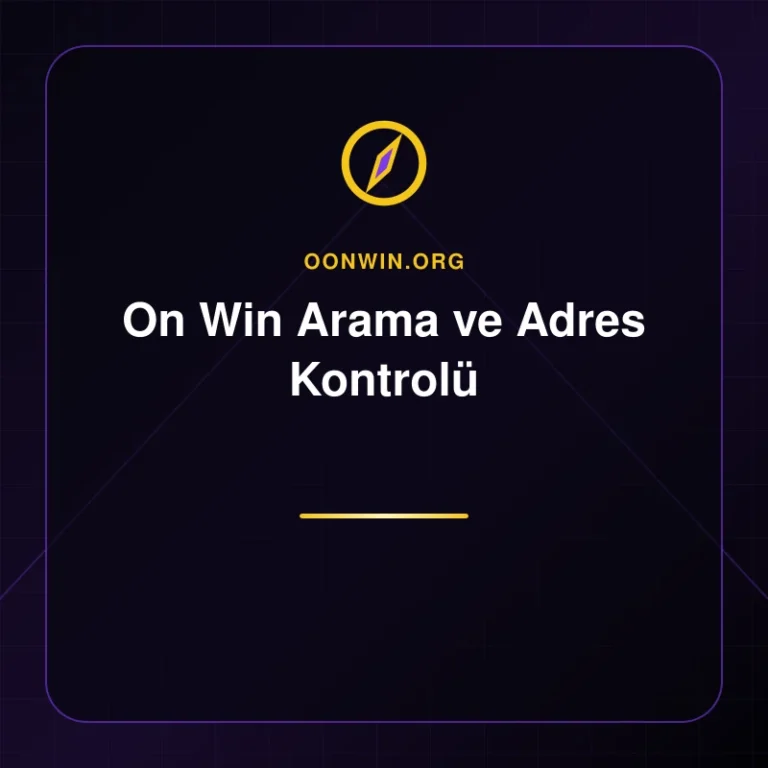 On Win Arama ve Adres Kontrolü - oonwin.org